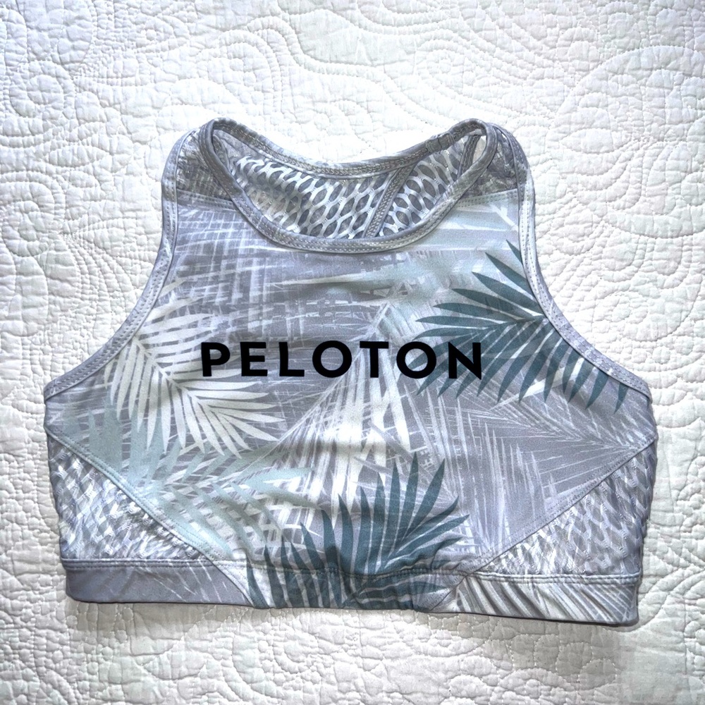 Peloton Women's Tropical Print Sports Bra - Gray